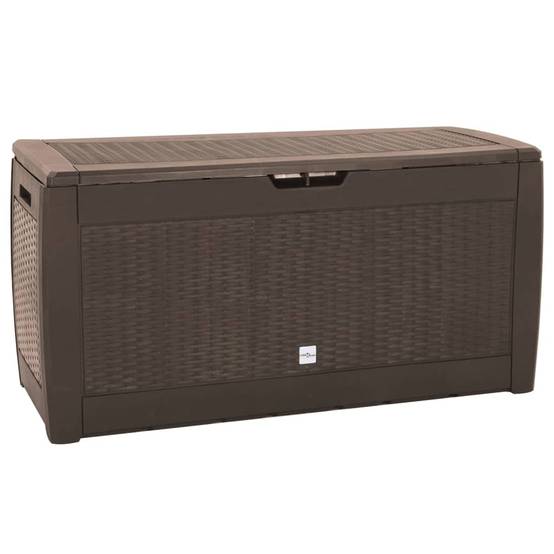 Boîte de stockage de jardin marron 119 x 48 x 60 cm polypropylène - Image 1