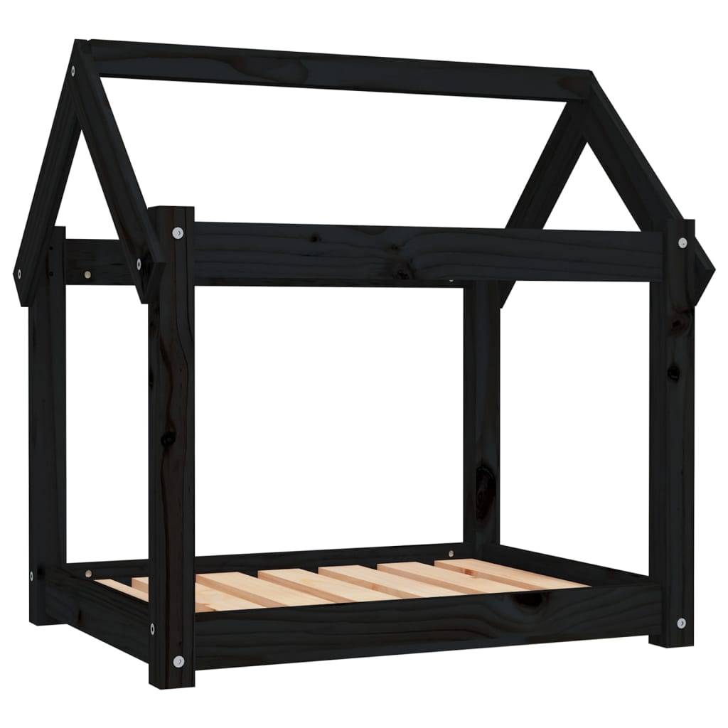 Vidaxl - Lit pour chien Noir 71x55x70 cm Bois de pin solide vidaXL 822206 - Image 2