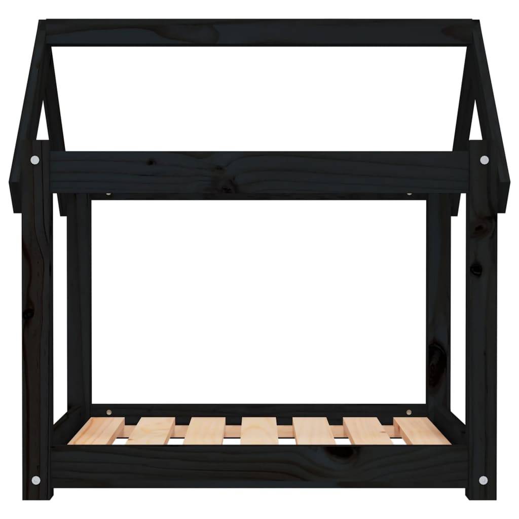 Vidaxl - Lit pour chien Noir 71x55x70 cm Bois de pin solide vidaXL 822206 - Image 6