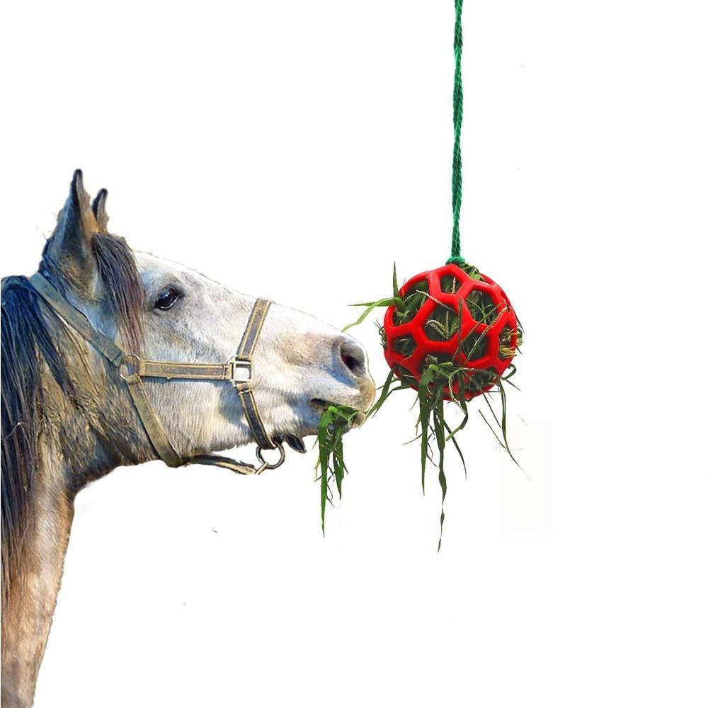 Mangeoire pour chevaux rouge - MCBOSON - Image 1