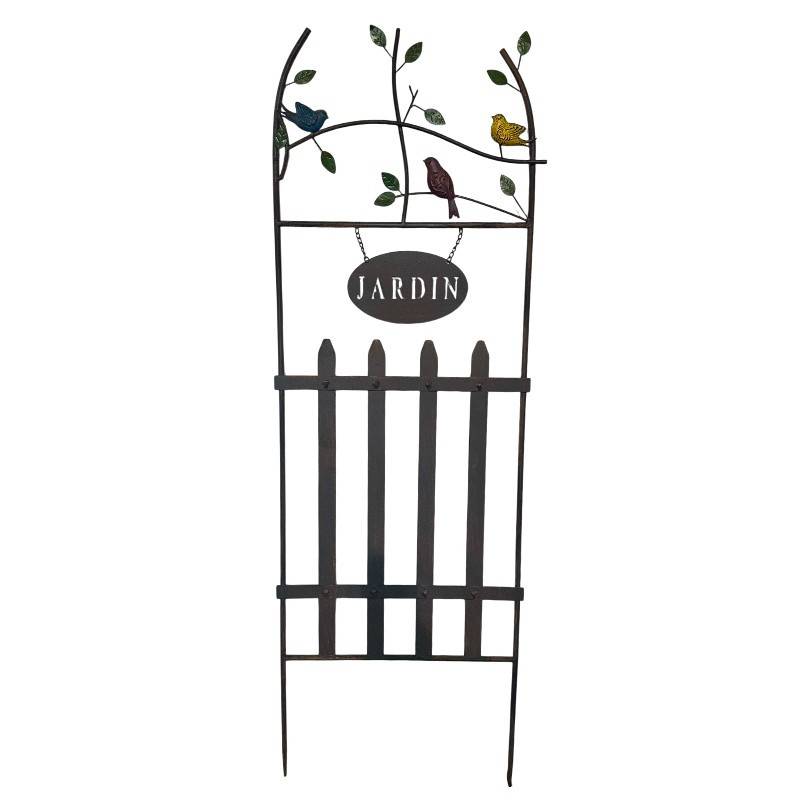 La Grande Prairie - Treillage en fer jardin avec oiseaux 42 x 2 x 130 cm - Image 6