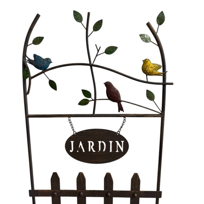 La Grande Prairie - Treillage en fer jardin avec oiseaux 42 x 2 x 130 cm - Image 3