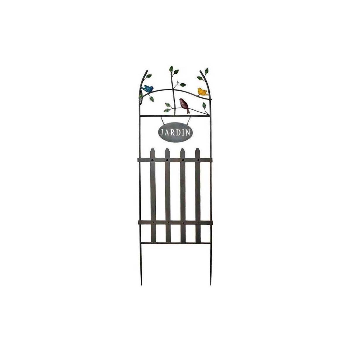 La Grande Prairie - Treillage en fer jardin avec oiseaux 42 x 2 x 130 cm - Image 1