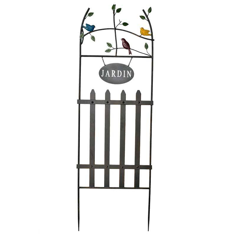 La Grande Prairie - Treillage en fer jardin avec oiseaux 42 x 2 x 130 cm - Image 5