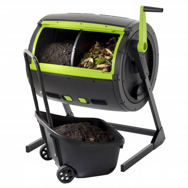Composteur Rotatif à Double Cellules 245 litres + Chariot - Image 1
