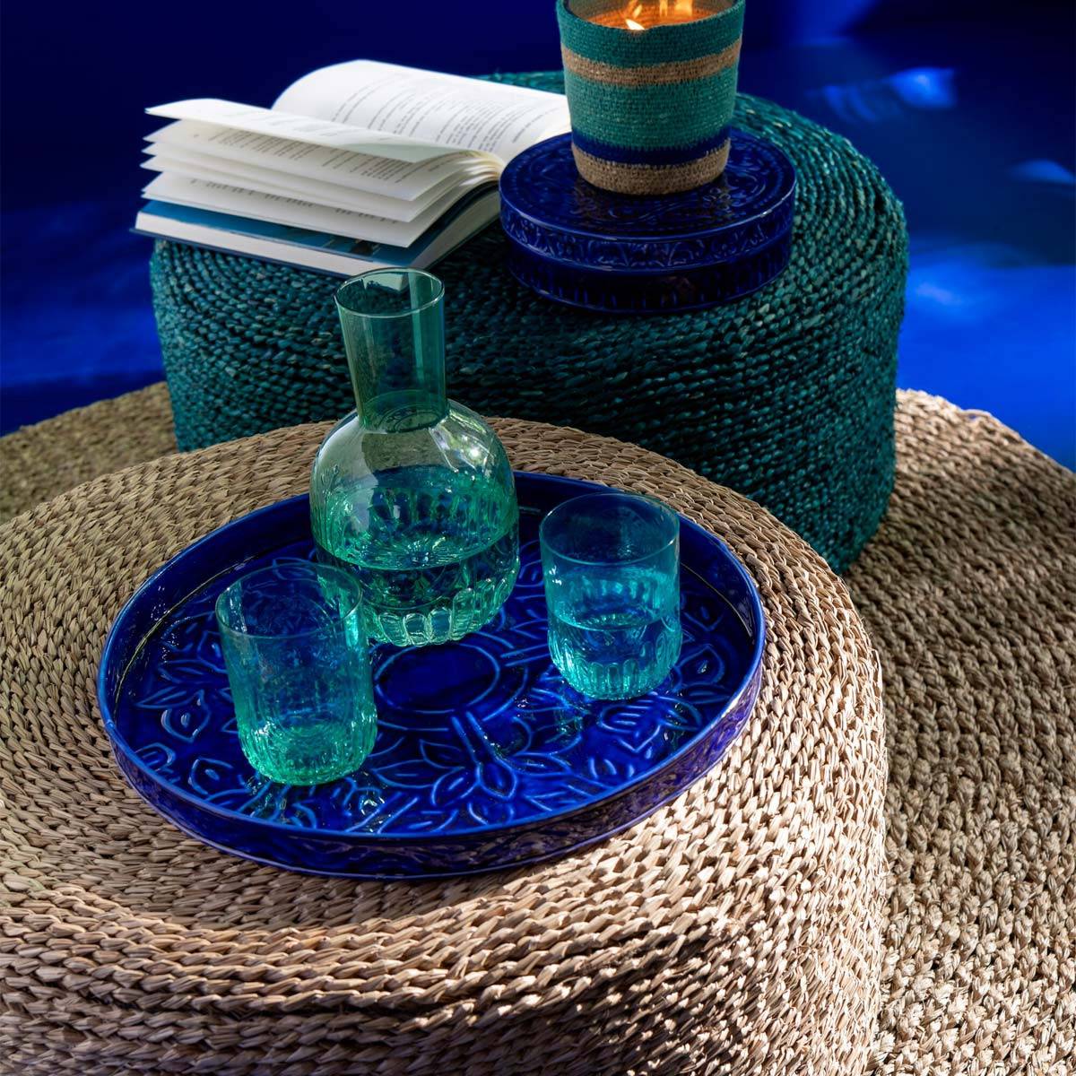 Lot de 4 Verres Design "Maya" 32cl Turquoise - Image 2