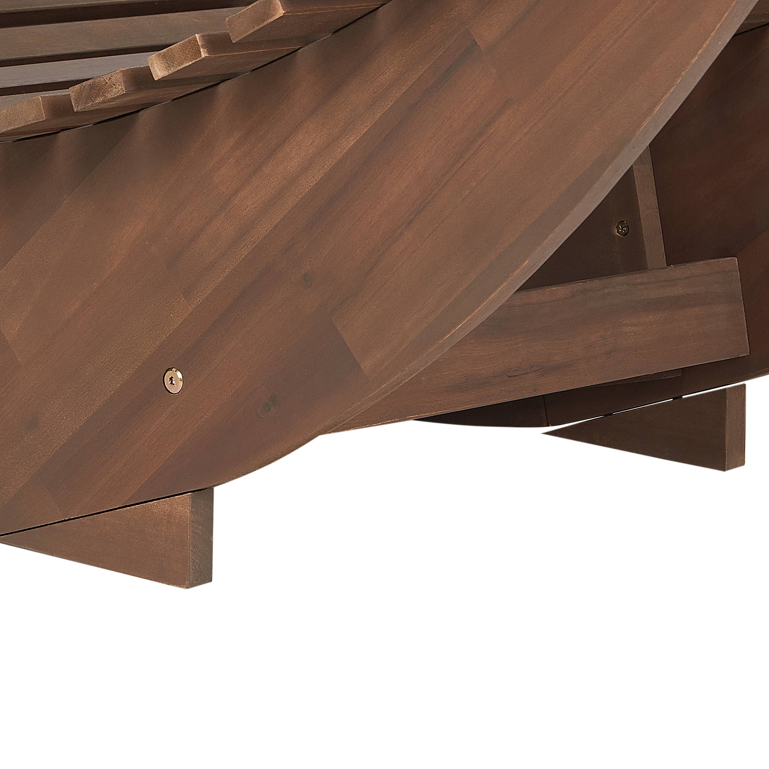Beliani - Chaise Longue à Bascule Bois Foncé en Bois d'Acacia Patio Terrasse Jardin à Lattes - Image 9