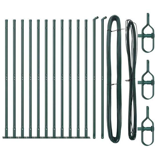 Poteau clôture acier galvanisé vert 150 x 3.2 cm - PANGIVO - Image 2
