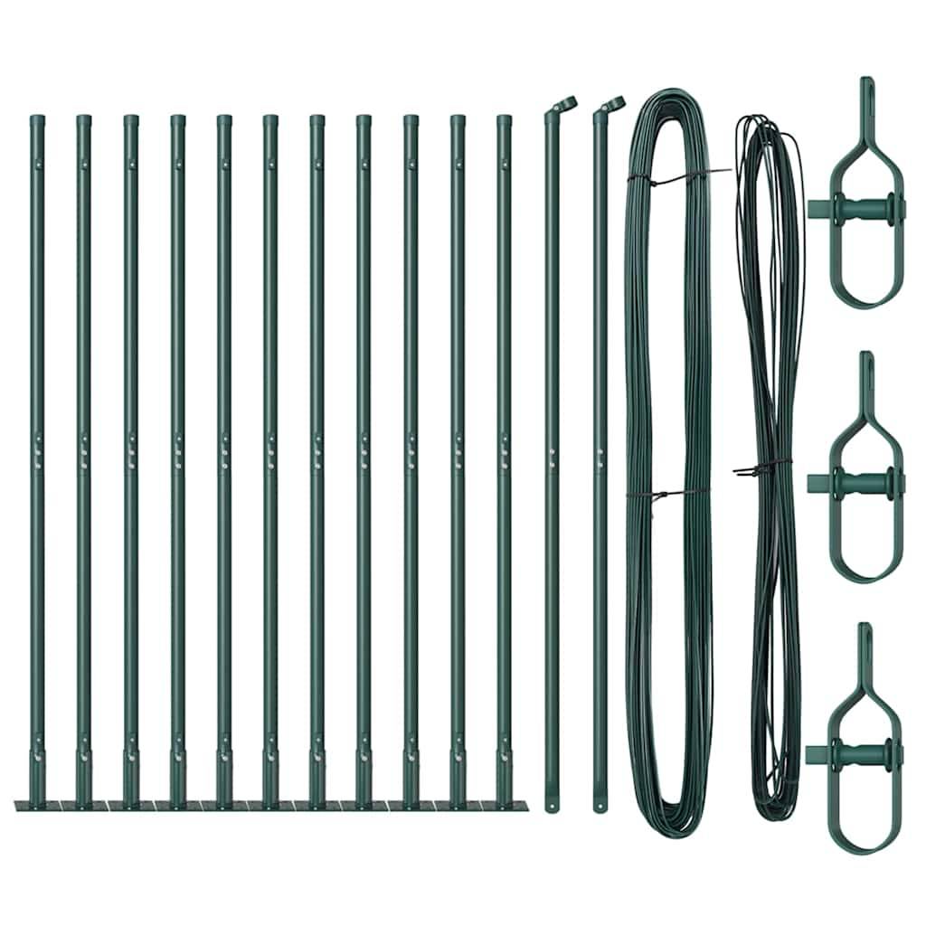 Poteau clôture acier galvanisé vert 150 x 3.2 cm - PANGIVO - Image 2