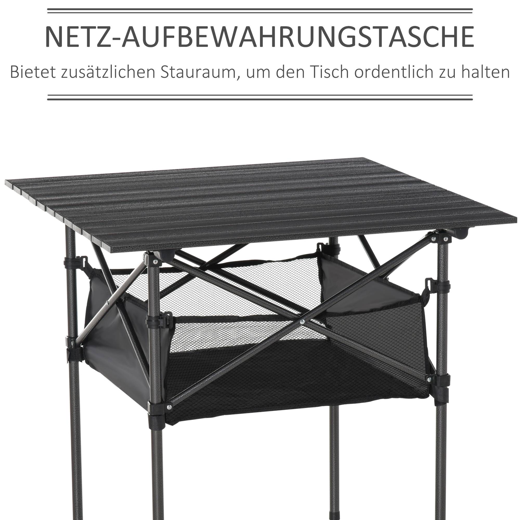 Table de camping pliante aluminium noir 70 x 70 x 69 cm - PANGIVO - Image 6