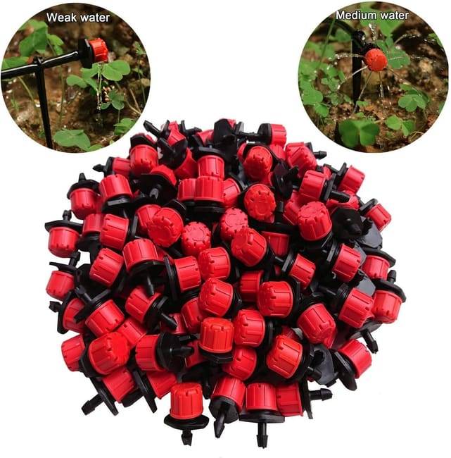 Arrosage automatique,Kit de 100 Goutteurs d'Irrigation Réglables - Buses de Micro-Drip pour Système d'Irrigation Goutte à Goutte-Lytech - Image 2