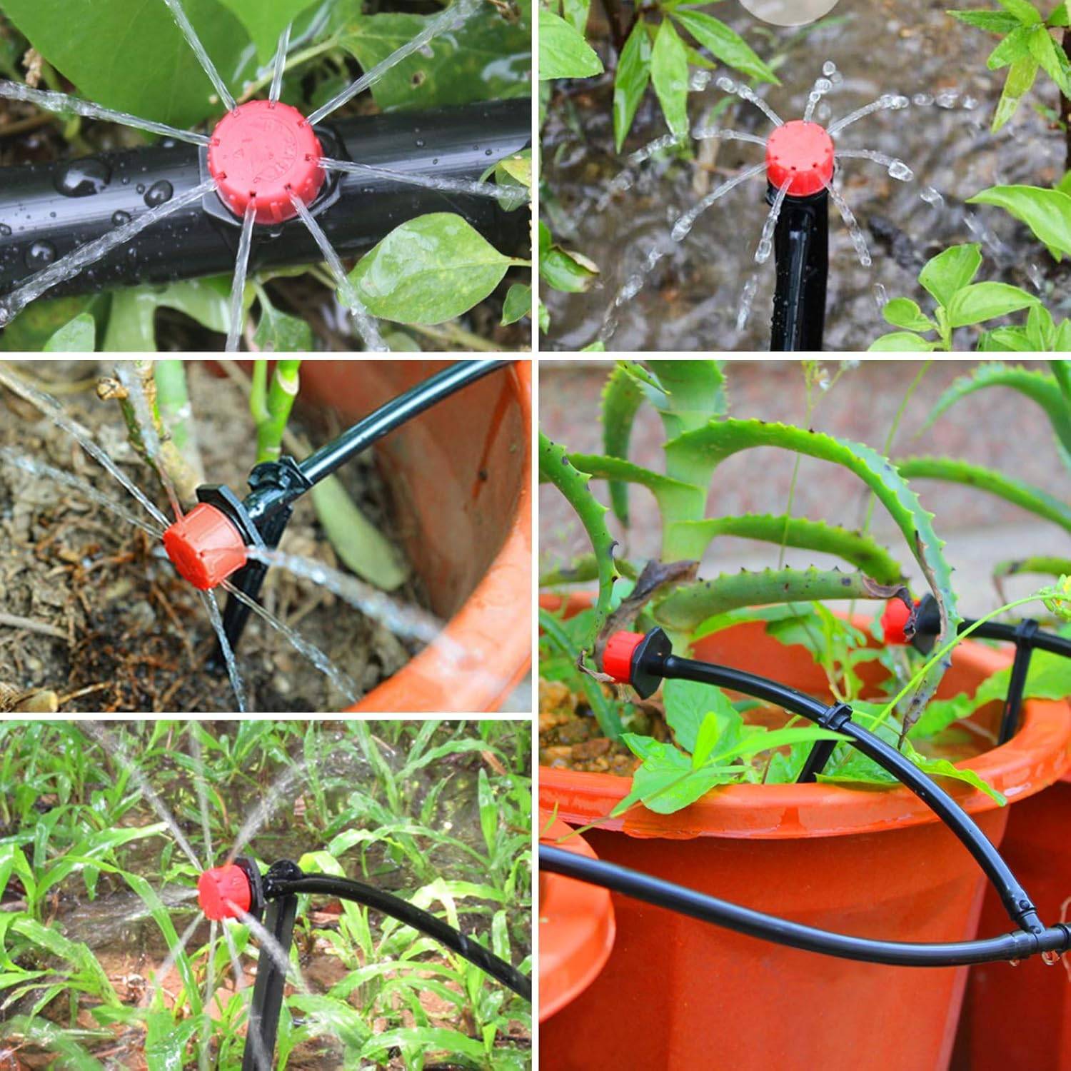 Arrosage automatique,Kit de 100 Goutteurs d'Irrigation Réglables - Buses de Micro-Drip pour Système d'Irrigation Goutte à Goutte-Lytech - Image 6