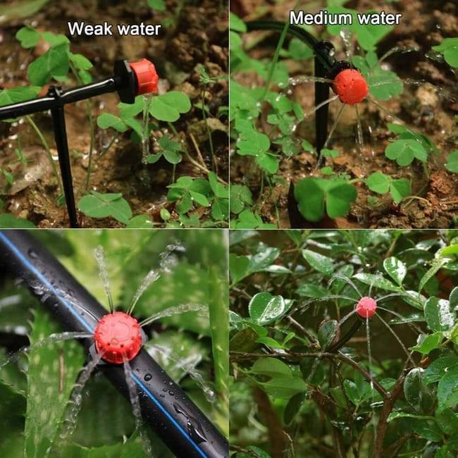 Arrosage automatique,Kit de 100 Goutteurs d'Irrigation Réglables - Buses de Micro-Drip pour Système d'Irrigation Goutte à Goutte-Lytech - Image 5