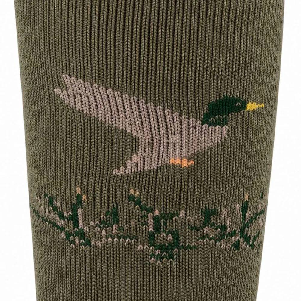 Lot de 2 paires chaussettes chasse kaki motif canard / cerf  Taille 43 - 46 - Image 8