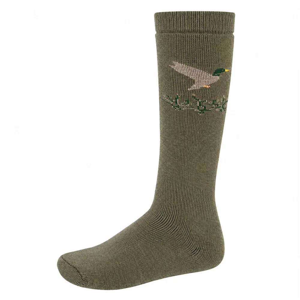 Lot de 2 paires chaussettes chasse kaki motif canard / cerf  Taille 43 - 46 - Image 10