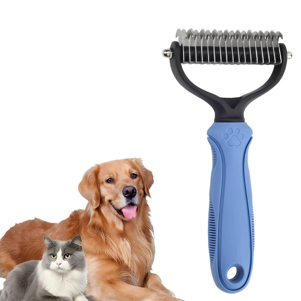 IntiMeg - Brosse de toilettage pour chiens et chats Bleu IntiMeg - Image 1