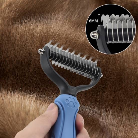IntiMeg - Brosse de toilettage pour chiens et chats Bleu IntiMeg - Image 6