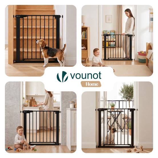 Vounot - Barriere de securite a pression sans percage Largeur 75-82cm Metal noir - Image 7