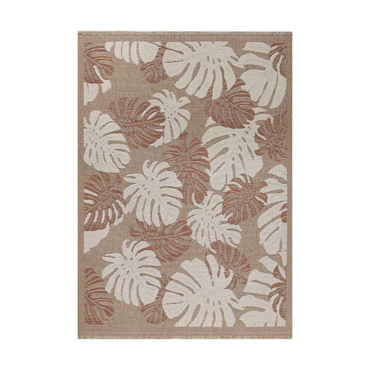 Jardindeco - Tapis intérieur extérieur aspect jute terracotta Tijuana 9062 90 x 67 cm - Image 1