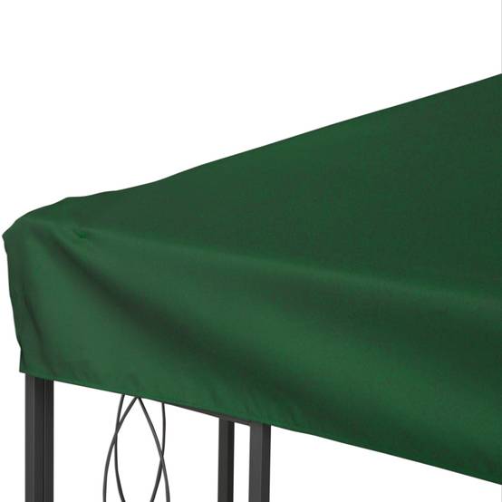 Toile de rechange pour tonnelle polyester jardin terrasse toit double aéré 3x4m vert - ComfortXL Outdoor Living - Image 8