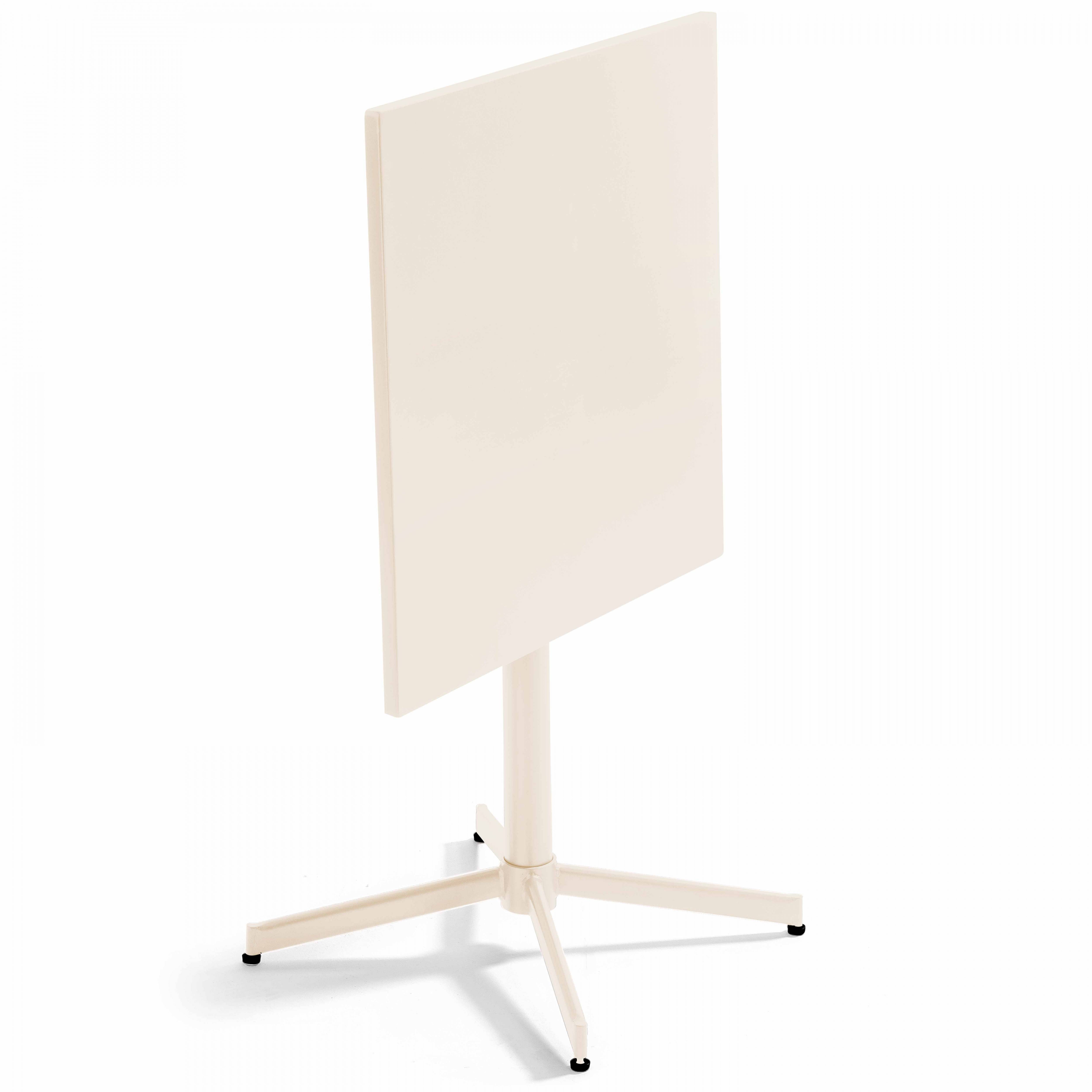 Oviala - Ensemble table carré et 4 chaises en métal ivoire Palavas - Oviala - Image 4