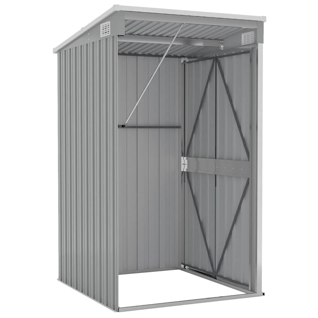 Vidaxl - Remise de jardin murale Gris 118x100x178 cm Métal galvanisé vidaXL 316218 - Image 7