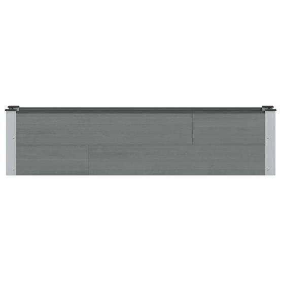 ComfortXL - Bac potager jardin WPC aluminium extérieur plantes fleurs 150x36cm gris - ComfortXL Outdoor Living - Image 3