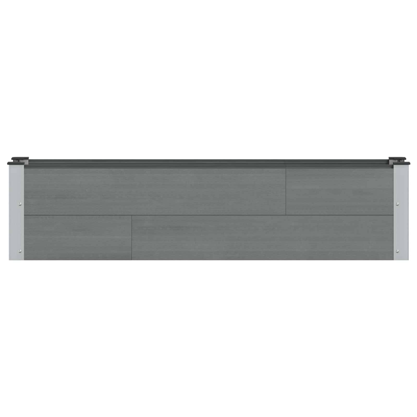 ComfortXL - Bac potager jardin WPC aluminium extérieur plantes fleurs 150x36cm gris - ComfortXL Outdoor Living - Image 3