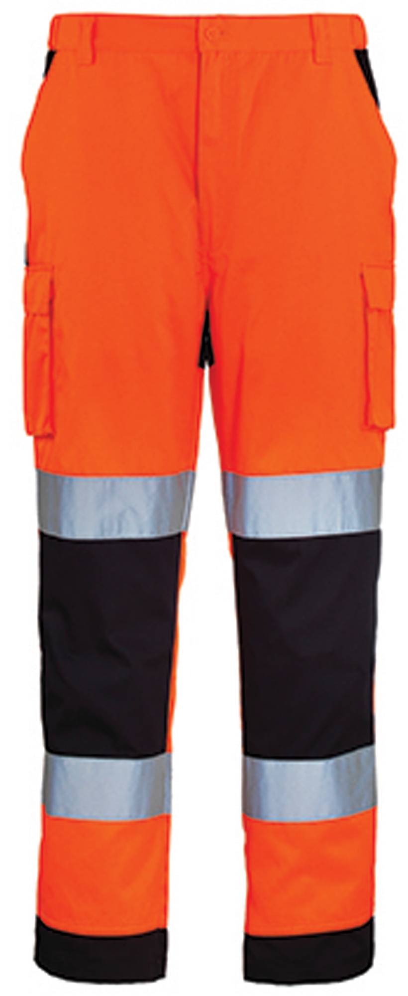 Pantalon de travail homme à haute visibilité multipoches PATROL hi-viz orange/marine TS - COVERGUARD - 7PAOPS