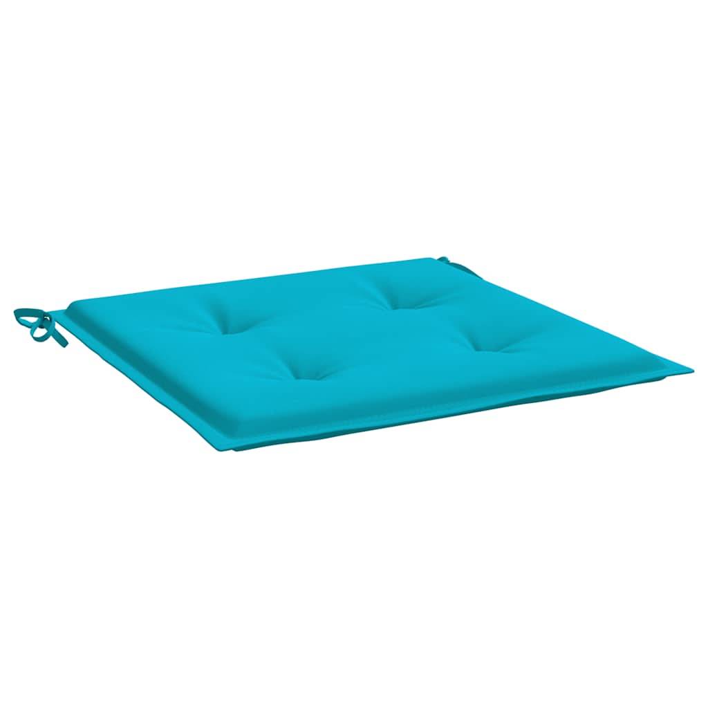 Set de 4 Coussins de Siège Tissu Oxford Résistant à l'eau pour Intérieur Extérieur Turquoise 40x40cm – ComfortXL Outdoor Living - Image 5