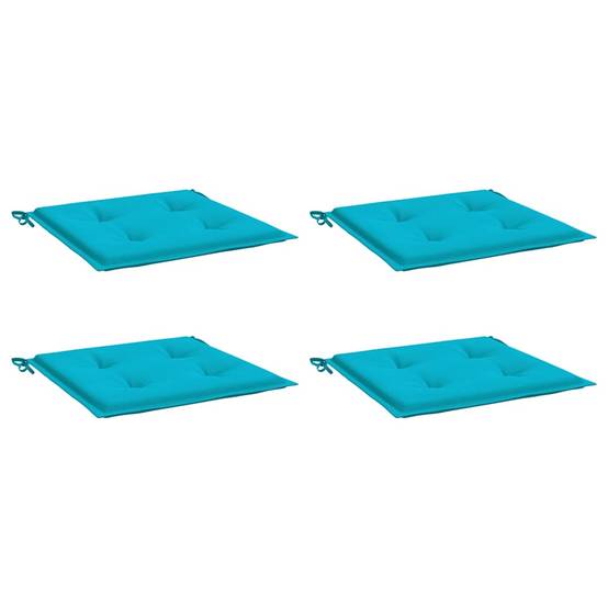 Set de 4 Coussins de Siège Tissu Oxford Résistant à l'eau pour Intérieur Extérieur Turquoise 40x40cm – ComfortXL Outdoor Living - Image 3