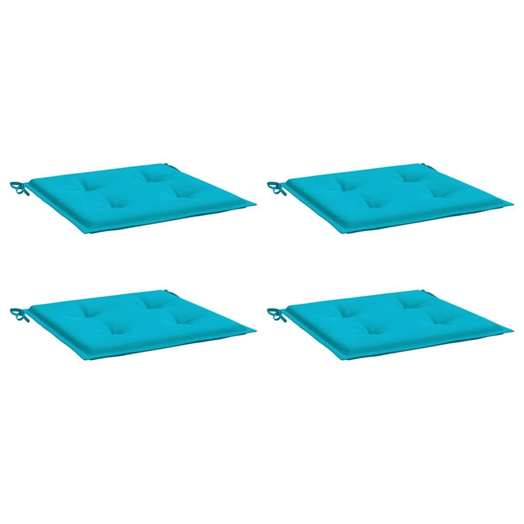 Set de 4 Coussins de Siège Tissu Oxford Résistant à l'eau pour Intérieur Extérieur Turquoise 40x40cm – ComfortXL Outdoor Living - Image 3