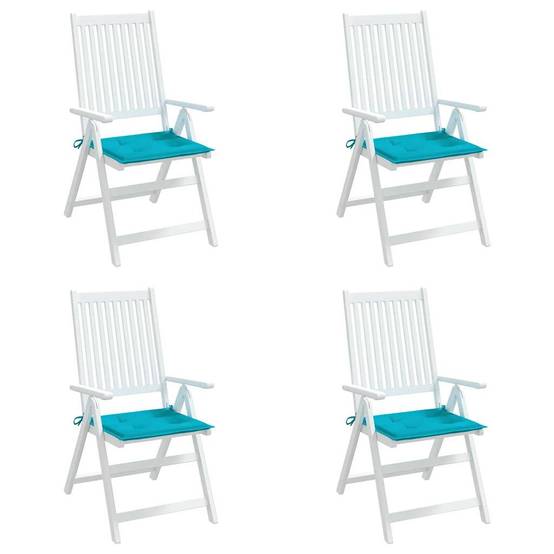 Set de 4 Coussins de Siège Tissu Oxford Résistant à l'eau pour Intérieur Extérieur Turquoise 40x40cm – ComfortXL Outdoor Living - Image 4