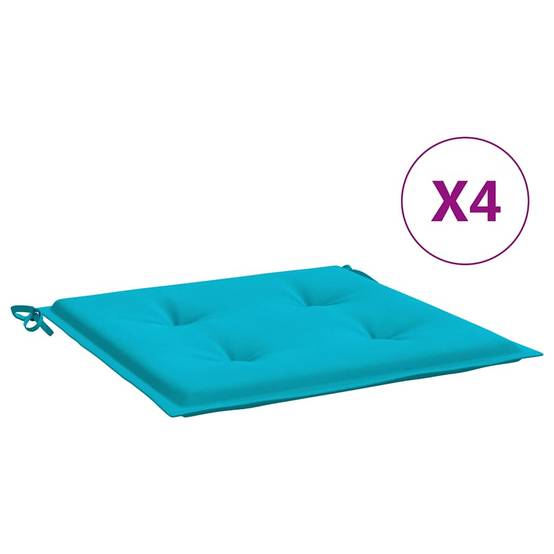 Set de 4 Coussins de Siège Tissu Oxford Résistant à l'eau pour Intérieur Extérieur Turquoise 40x40cm – ComfortXL Outdoor Living - Image 2
