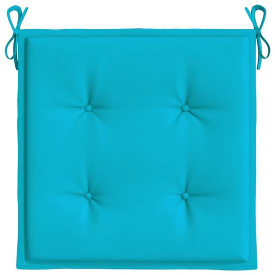 Set de 4 Coussins de Siège Tissu Oxford Résistant à l'eau pour Intérieur Extérieur Turquoise 40x40cm – ComfortXL Outdoor Living - Image 6