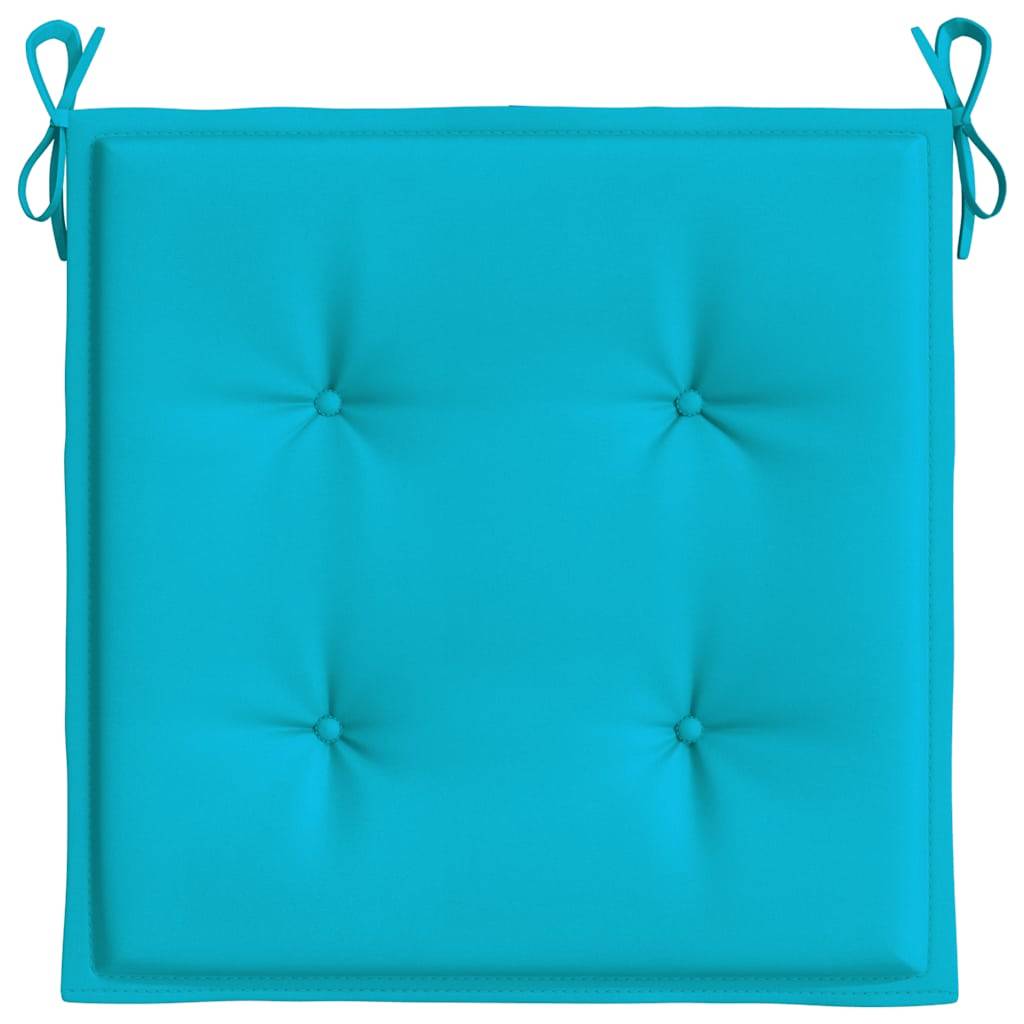 Set de 4 Coussins de Siège Tissu Oxford Résistant à l'eau pour Intérieur Extérieur Turquoise 40x40cm – ComfortXL Outdoor Living - Image 6