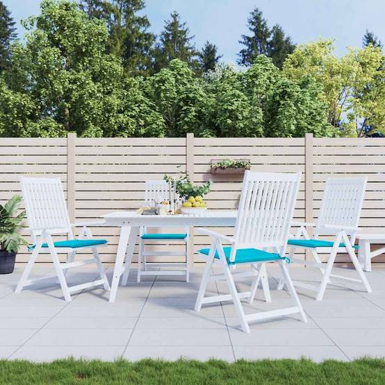 Set de 4 Coussins de Siège Tissu Oxford Résistant à l'eau pour Intérieur Extérieur Turquoise 40x40cm – ComfortXL Outdoor Living - Image 1