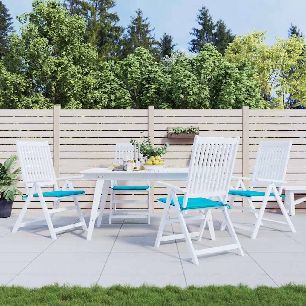 Set de 4 Coussins de Siège Tissu Oxford Résistant à l'eau pour Intérieur Extérieur Turquoise 40x40cm – ComfortXL Outdoor Living - Image 1
