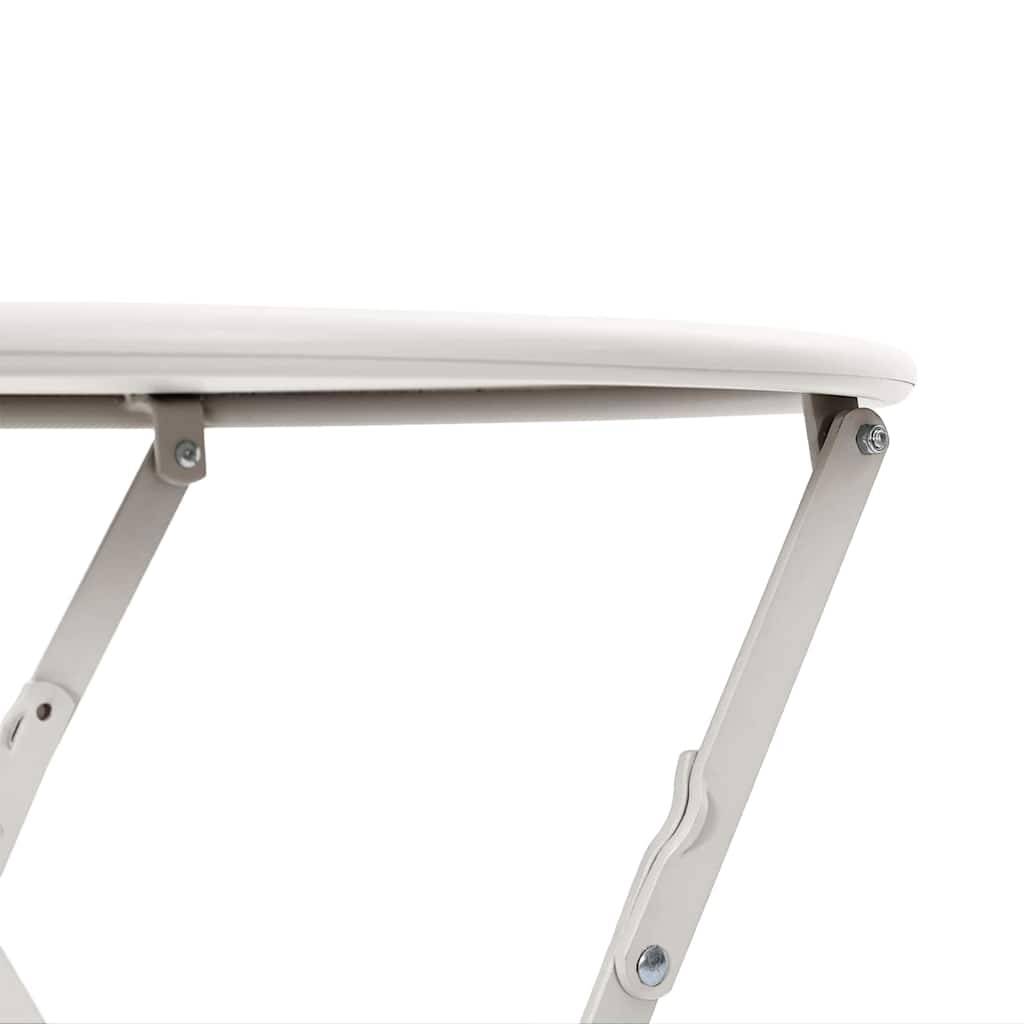 Maison Chic - Table de jardin | Table bistrot Beige Ø 50 x 71 cm Acier revêtu de poudre - Image 7