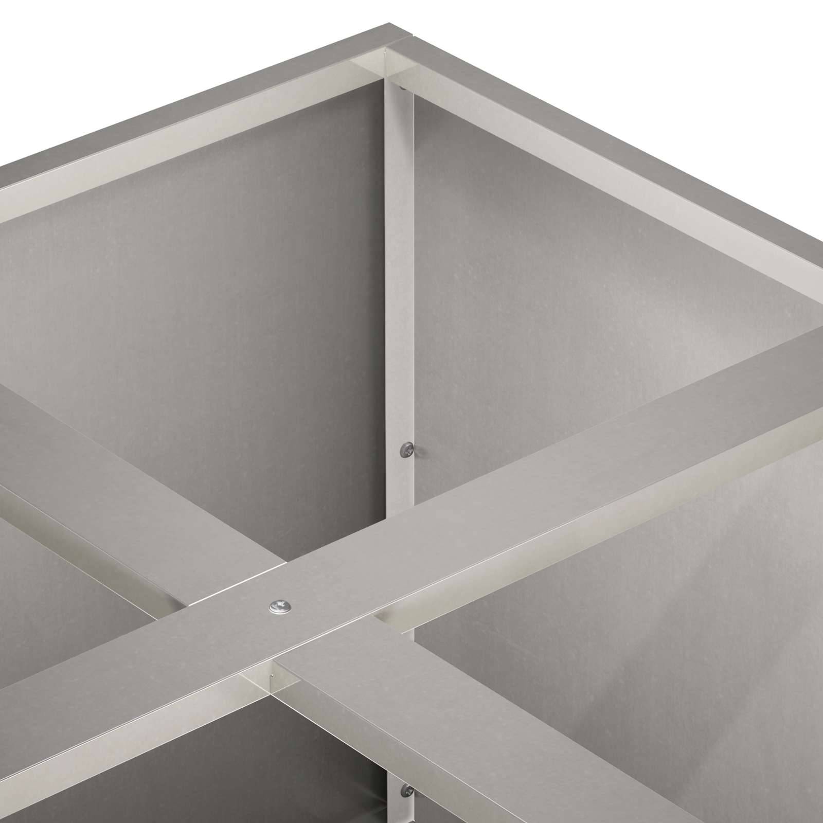 Vidaxl - Cache-pot de jardin Argenté 100 x 100 x 50 cm Acier inoxydable vidaXL 8005761 - Image 6