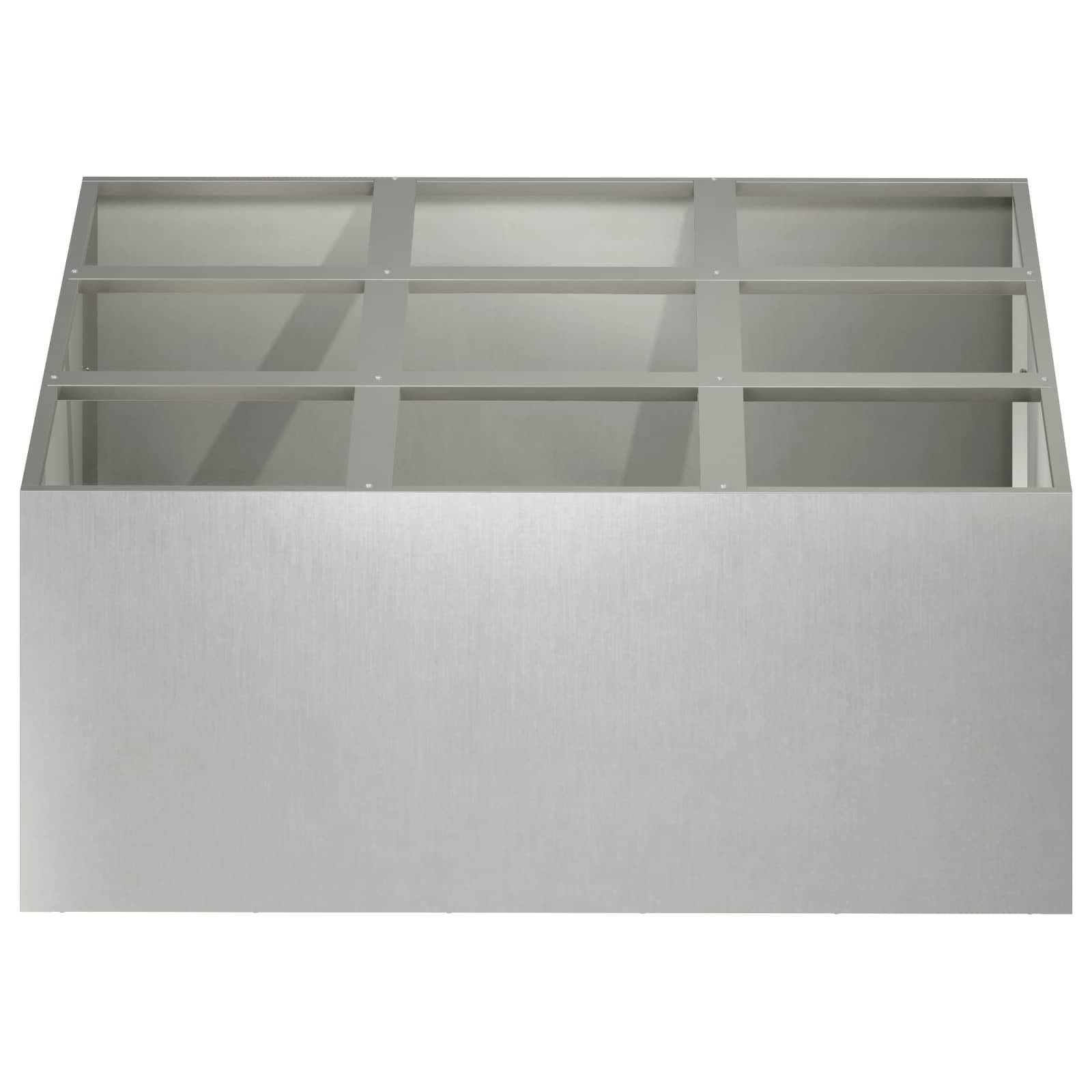 Vidaxl - Cache-pot de jardin Argenté 100 x 100 x 50 cm Acier inoxydable vidaXL 8005761 - Image 4