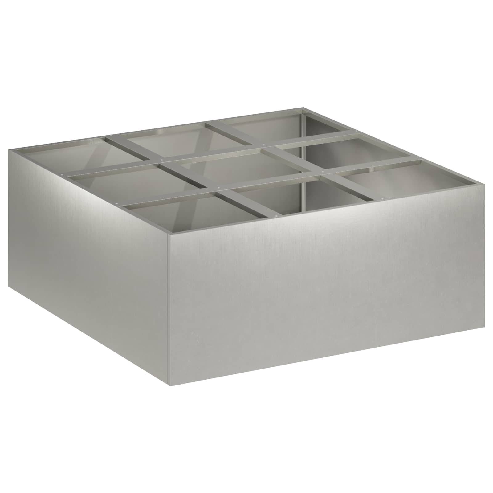 Vidaxl - Cache-pot de jardin Argenté 100 x 100 x 50 cm Acier inoxydable vidaXL 8005761 - Image 2