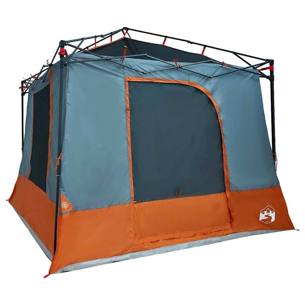 Chambre Intérieure de Tente 6 Personnes Taffetas Ventilée pour Abri de Jardin Gris et Orange – ComfortXL Outdoor Living - Image 2