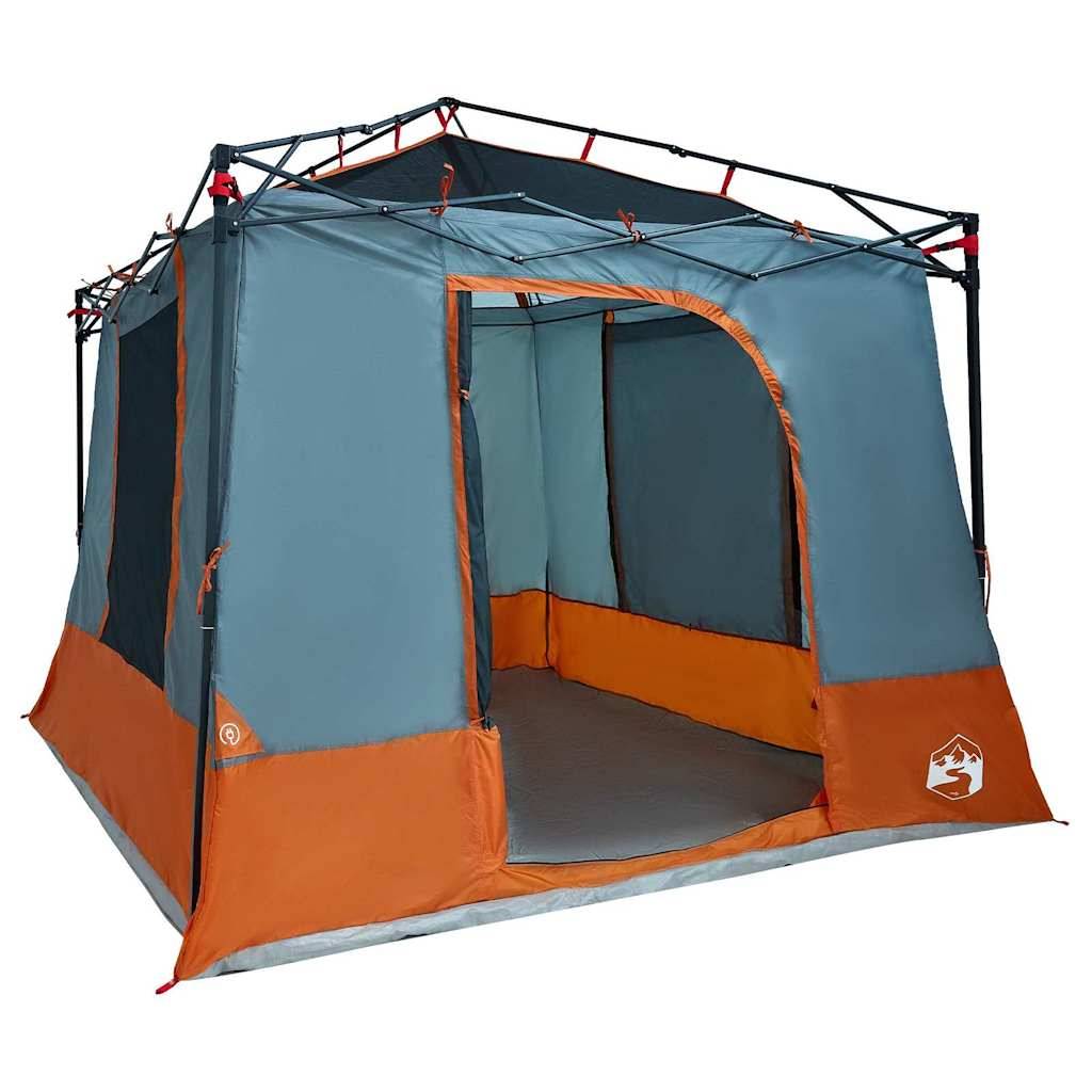 Chambre Intérieure de Tente 6 Personnes Taffetas Ventilée pour Abri de Jardin Gris et Orange – ComfortXL Outdoor Living - Image 5