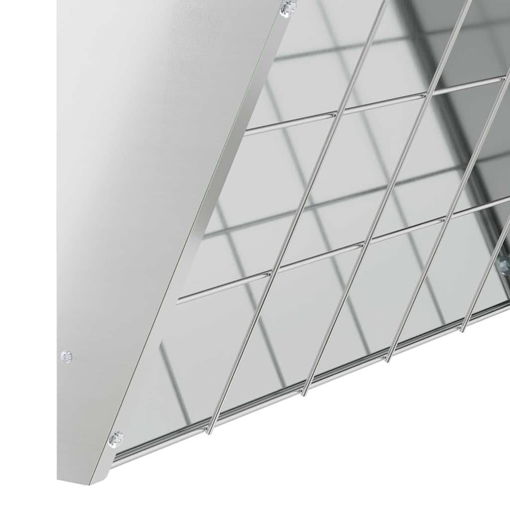 Distributeur Foin Galvanisé 5kg Résistant Rouille Argent - ComfortXL Outdoor Living - Image 9