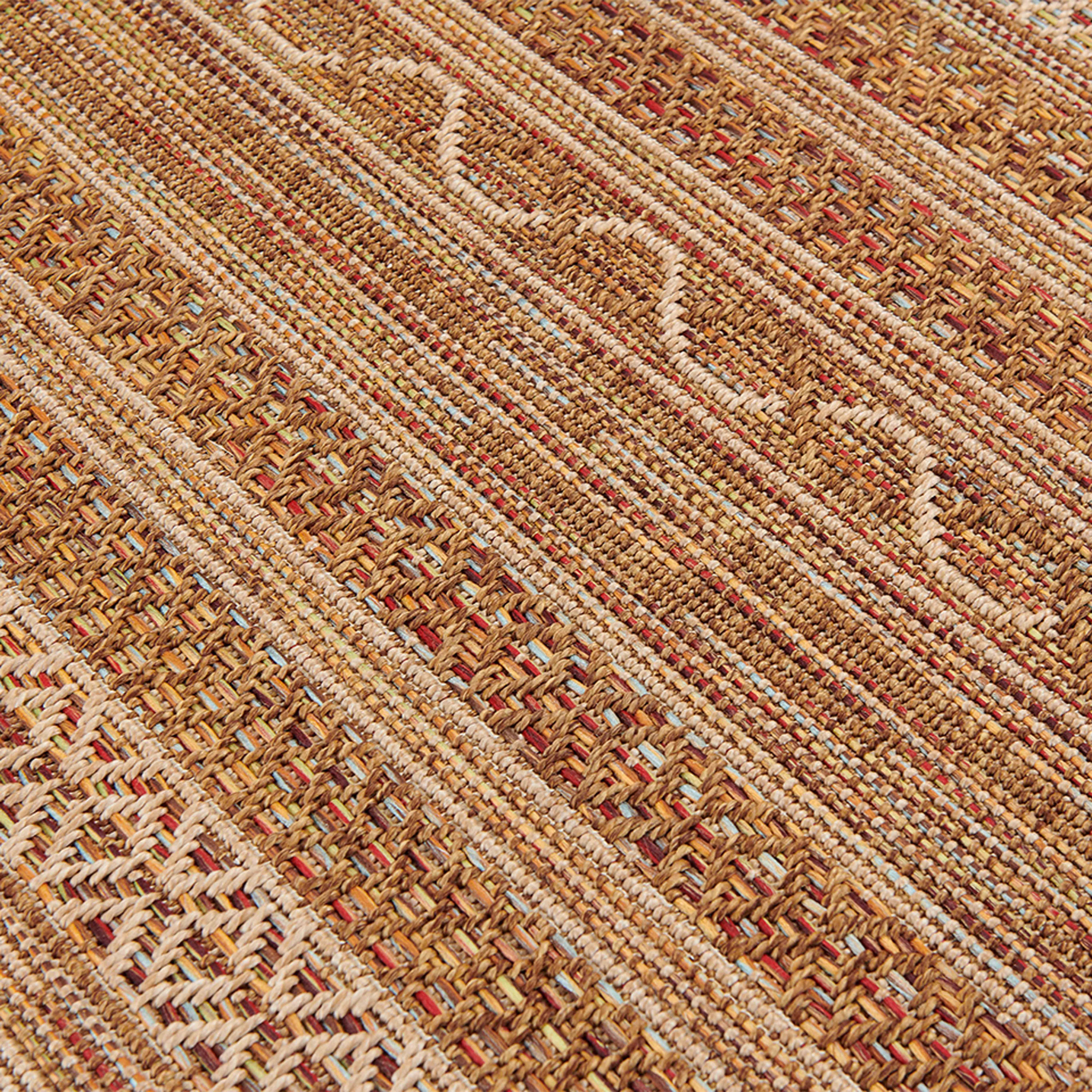 Oviala - Tapis rectangulaire en polypropylène 80x150 cm rouille Urda - Oviala - Image 6