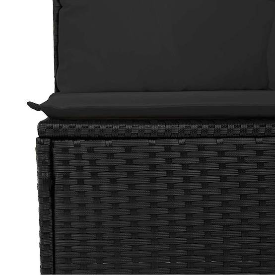 ComfortXL - Salon de jardin 8 places résine tressée noire avec table ajustable et modules de rangement – ComfortXL Outdoor Living - Image 4