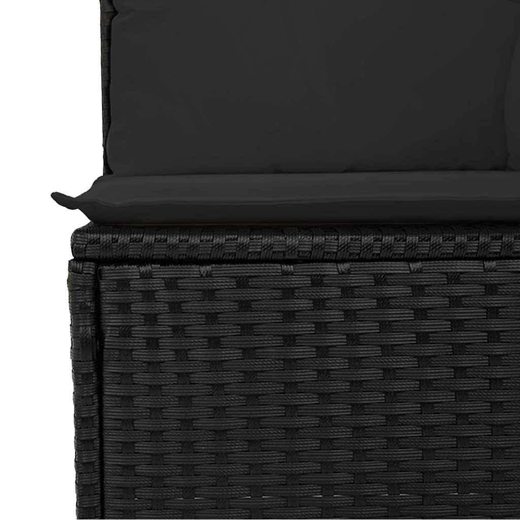 ComfortXL - Salon de jardin 8 places résine tressée noire avec table ajustable et modules de rangement – ComfortXL Outdoor Living - Image 4
