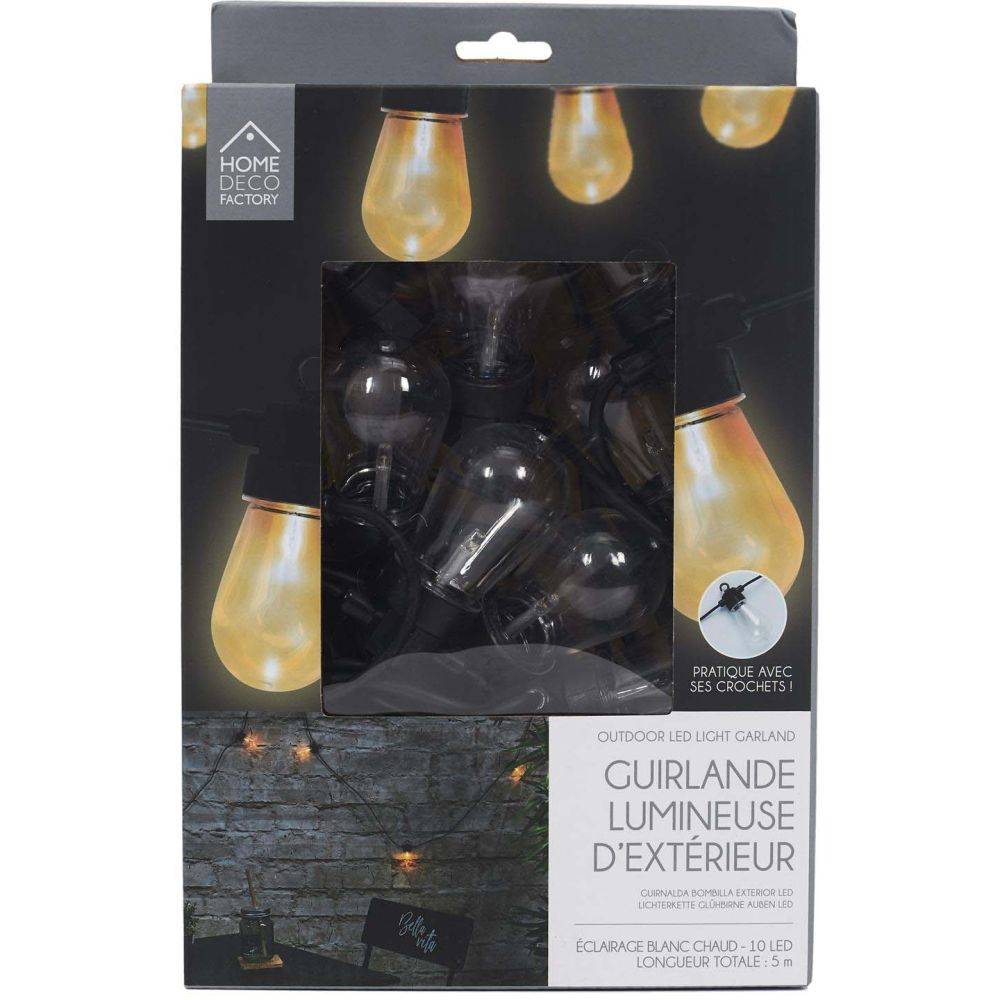 The Home Deco Factory - Guirlande extérieure 10 ampoules LED 4,50 m - Image 4