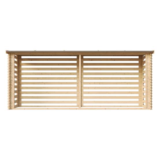 Timbela - Abri à bûches l112xL458xH199 cm/ 4 m² - Abri De Stockage Du Bois et range bûches extérieur - 19 mm d’épaisseur - Timbela M203 - Image 4